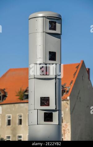 Kamerasäule, Altstadtbrücke, Görlitz, Sachsen, Deutschland Foto Stock