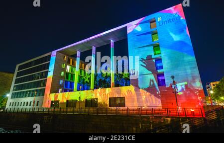 Festival delle Luci, Auswaertiges Amt, Werderscher Markt, nel quartiere Mitte di Berlino, Deutschland Foto Stock