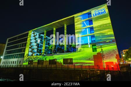 Festival delle Luci, Auswaertiges Amt, Werderscher Markt, nel quartiere Mitte di Berlino, Deutschland Foto Stock