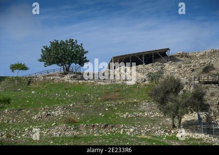 Steinzeitliche Ausgrabungsstaette Chirokitia, Zypern Foto Stock