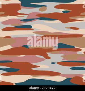 Motivo digitale camo hip a colori semplice e uniforme Foto Stock
