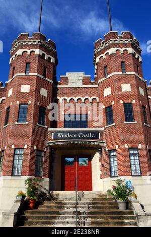 Esterno del Windsor Castle Events Center, 210 South Center St, Cumberland, Maryland, USA Foto Stock