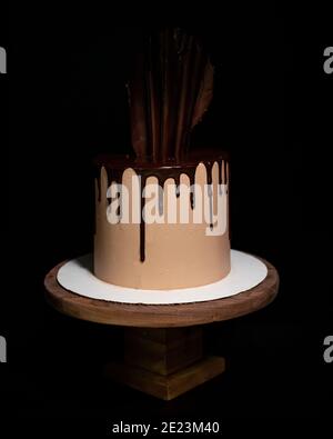 Torta Mocha con cioccolato alla ruffla Foto Stock