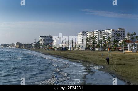 Alberghi, Strandpromenade, Piale Pasar, Larnaka, Republik Zypern Foto Stock