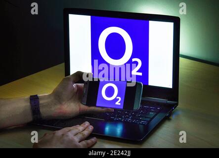 Il logo O2 Foto Stock