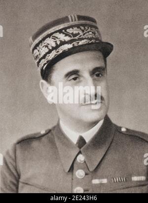 Foto d'archivio del generale Blanchard, comandante della prima Armata Francese. Foto Stock