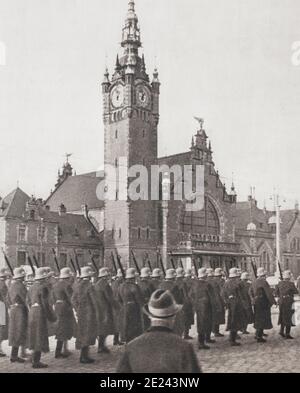 Dantzig - la città dove la seconda guerra mondiale iniziata. La libera città di Danzica era un semi-autonome città-stato che esisteva tra il 1920 e il 1939, con Foto Stock