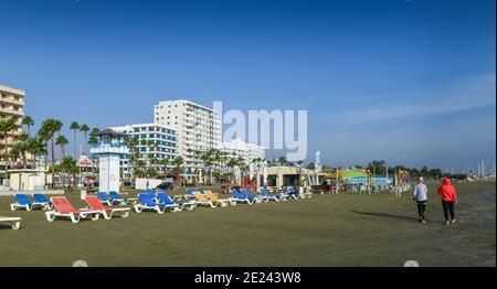 Alberghi, Strandpromenade, Piale Pasar, Larnaka, Republik Zypern Foto Stock