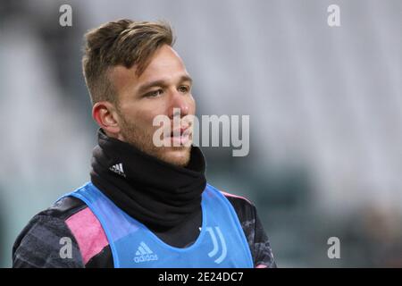 Torino, Italia. 10 gennaio 2021. Torino, Italia, Allianz Stadium, 10 gennaio 2021, 5 Melo Arthur (Juventus FC) durante Juventus FC vs US Sassuolo - Calcio italiano Serie A match Credit: Claudio Benedetto/LPS/ZUMA Wire/Alamy Live News Foto Stock