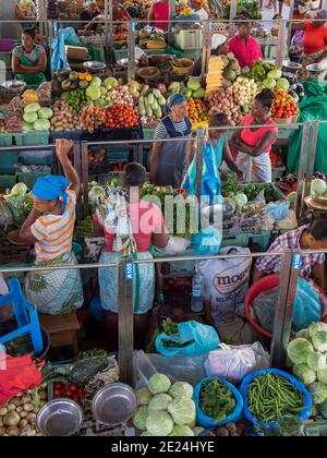 Mercado Municipale di Praia a Platone. La capitale Praia sull'isola di Santiago (Ilha de Santiago), Capo Verde nell'atlantico equatoriale. Foto Stock