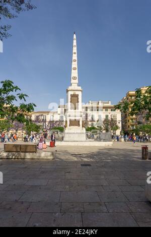 Monumento mano de Mayo, Plaza de la Merced, Malaga città, Spagna Foto Stock