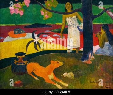 Pastorales Tahitiennes, Pastorale Tahitiana, Paul Gauguin, 1892, Museo dell'Ermitage di Stato, San Pietroburgo, Russia Foto Stock