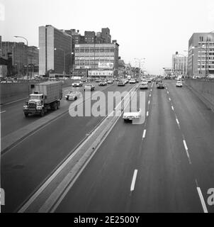 Paesaggio della città. Philadelphia, Stati Uniti, 1976 Foto Stock