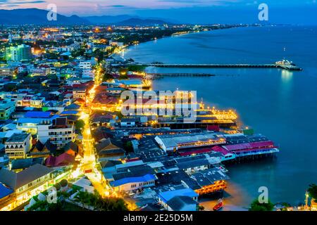 Vista aerea di Hua Hin, Prachuap Khiri Khan, Thailandia Foto Stock