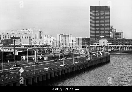 Paesaggio della città. Philadelphia, Stati Uniti, 1976 Foto Stock