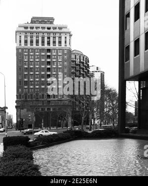 Paesaggio della città. Philadelphia, Stati Uniti, 1976 Foto Stock