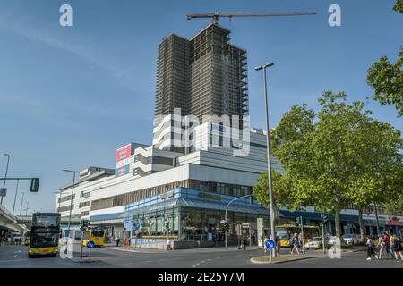 Überlin, Baustelle, Wohnhaus, Steglitzer Kreisel, Schlossstrasse, Steglitz, Berlino, Germania Foto Stock