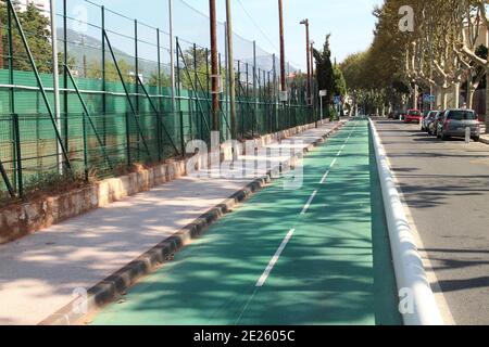 Pista ciclabile del litorale (Toulon-Carqueirane) Tolone Foto Stock