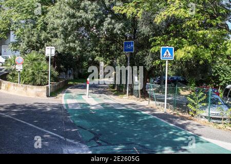 Pista ciclabile del litorale (Toulon-Carqueirane) Tolone Foto Stock