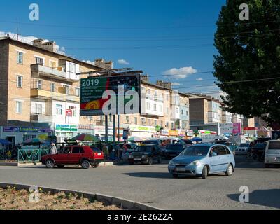 Città talas nel Tien Shan o le montagne paradisiache. Asia, Asia centrale, Kirghizistan Foto Stock