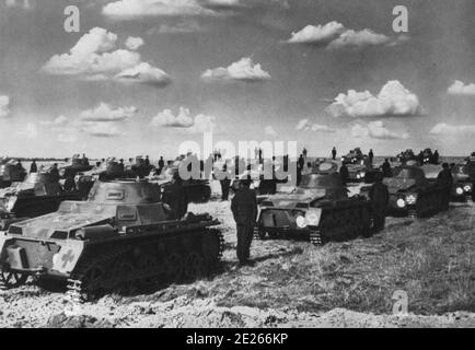 Piccoli carri armati tedeschi prima della seconda guerra mondiale Foto Stock