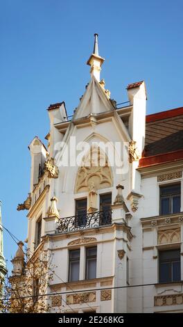 Frammento di edificio a Brno. Repubblica ceca Foto Stock