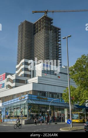 Überlin, Baustelle, Wohnhaus, Steglitzer Kreisel, Schlossstrasse, Steglitz, Berlino, Germania Foto Stock