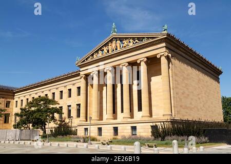 Philadelphia Museum of Art a Philadelphia, USA. Il museo si trova nel quartiere Fairmount della città. Foto Stock