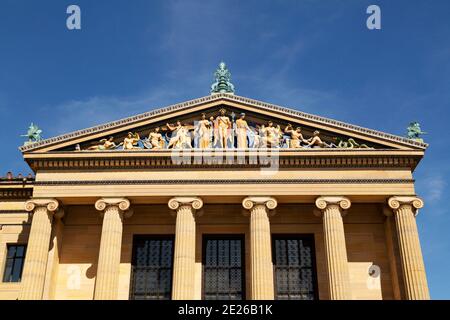 Philadelphia Museum of Art a Philadelphia, USA. Il museo si trova nel quartiere Fairmount della città. Foto Stock