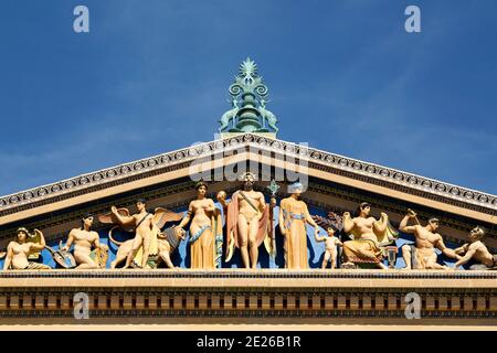 Philadelphia Museum of Art a Philadelphia, USA. Il museo si trova nel quartiere Fairmount della città. Foto Stock