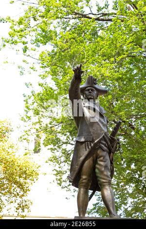 Statua di John Barry (1745-1803) a Philadelphia, Stati Uniti. Foto Stock