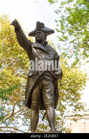 Statua di John Barry (1745-1803) a Philadelphia, Stati Uniti. Foto Stock