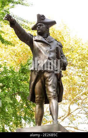 Statua di John Barry (1745-1803) a Philadelphia, Stati Uniti. Foto Stock