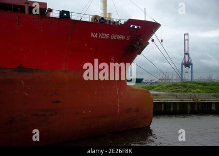 Eindrücke aus dem Hamburger Containerhafen Foto Stock