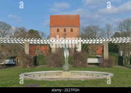 Brunnen, Zeltinger Platz, Frohnau, Reinickendorf, Berlino, Deutschland Foto Stock