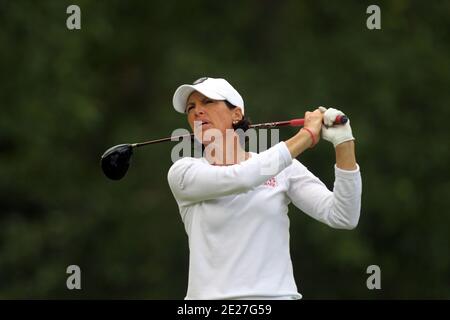 Juli Inkster degli USA in azione durante il primo round dei Maestri Eviani, a Evian-les-Bains, Alpi francesi, Francia il 21 luglio 2011. Foto di Manuel Blondau/ABACAPRESS.COM Foto Stock