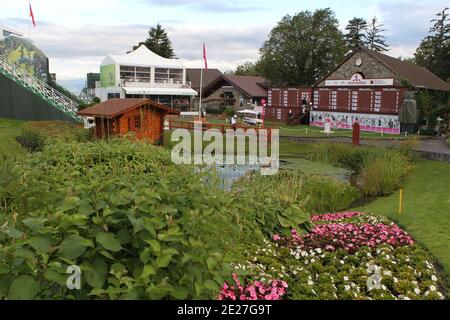 Vista generale del Golf Club Evian durante la seconda prova dei Maestri Evian, a Evian-les-Bains, Alpi francesi, Francia il 22 luglio 2011. Foto di Manuel Blondau/ABACAPRESS.COM Foto Stock