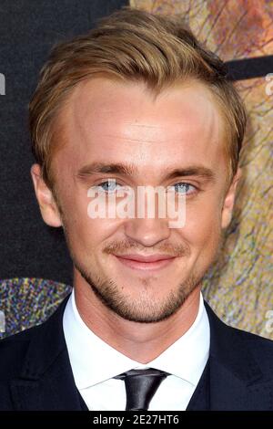 Tom Felton arriva per la prima di Los Angeles di "Rise of the Planet of the Apes" tenutasi al Grauman's Chinese Theatre di Los Angeles, California, il 28 luglio 2011. Foto di Tony DiMaio/ABACAPRESS.COM Foto Stock