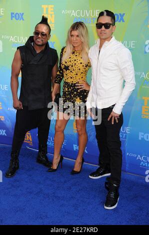 L-R apl.de.ap, Fergie e Taboo hanno partecipato al Teen Choice Awards 2011 tenutosi presso il Gibson Amphitheatre di Universal City, Los Angeles, CA, USA il 07 agosto 2011. Foto di Greylock/ABACAPRESS.COM Foto Stock