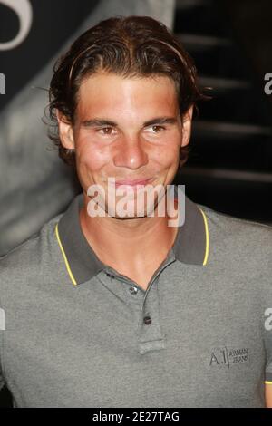 Rafael Nadal rivela la sua nuova campagna pubblicitaria per Armani Jeans in Macy's Herald Square a New York City, NY, USA il 25 agosto 2011. Foto di Elizabeth Pantaleo/ABACAPRESS.COM Foto Stock