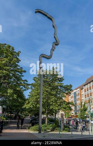 Denkmal, Georg Elser, Wilhelmstraße, Mitte, Berlino, Germania Foto Stock