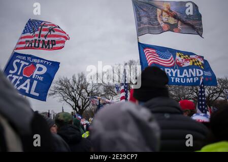 Save America Rally, momenti prima che inizi la protesta del Campidoglio. Washington DC USA Foto Stock