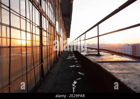 Cortili di Minsk dall'alto. Capitale della Bielorussia Foto Stock