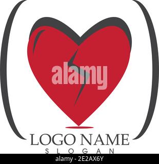 Vettore logo icona amore Illustrazione Vettoriale