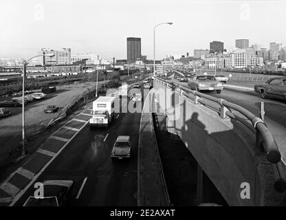 Schuylkill Expressway, Philadelphia, Stati Uniti, 1976 Foto Stock