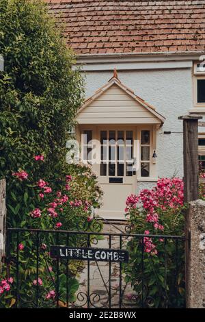 Combe St Nicholas, Regno Unito - 25 luglio 2020: Casa inglese tradizionale a Combe St Nicholas, un villaggio Somerset sul bordo della zona di Blackdown Hills di o Foto Stock