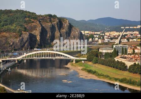 Vista di Usti nad Labem. Repubblica ceca Foto Stock