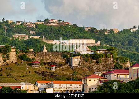 Quartier generale della polizia a St. George’s, capitale di Grenada Foto Stock