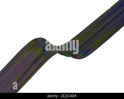 Forma iridescente astratta. illustrazione 3d Foto Stock