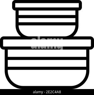 Icona del contenitore del materiale ecologico. Icona vettoriale contenitore materiale ecologico per il web design isolato su sfondo bianco Illustrazione Vettoriale